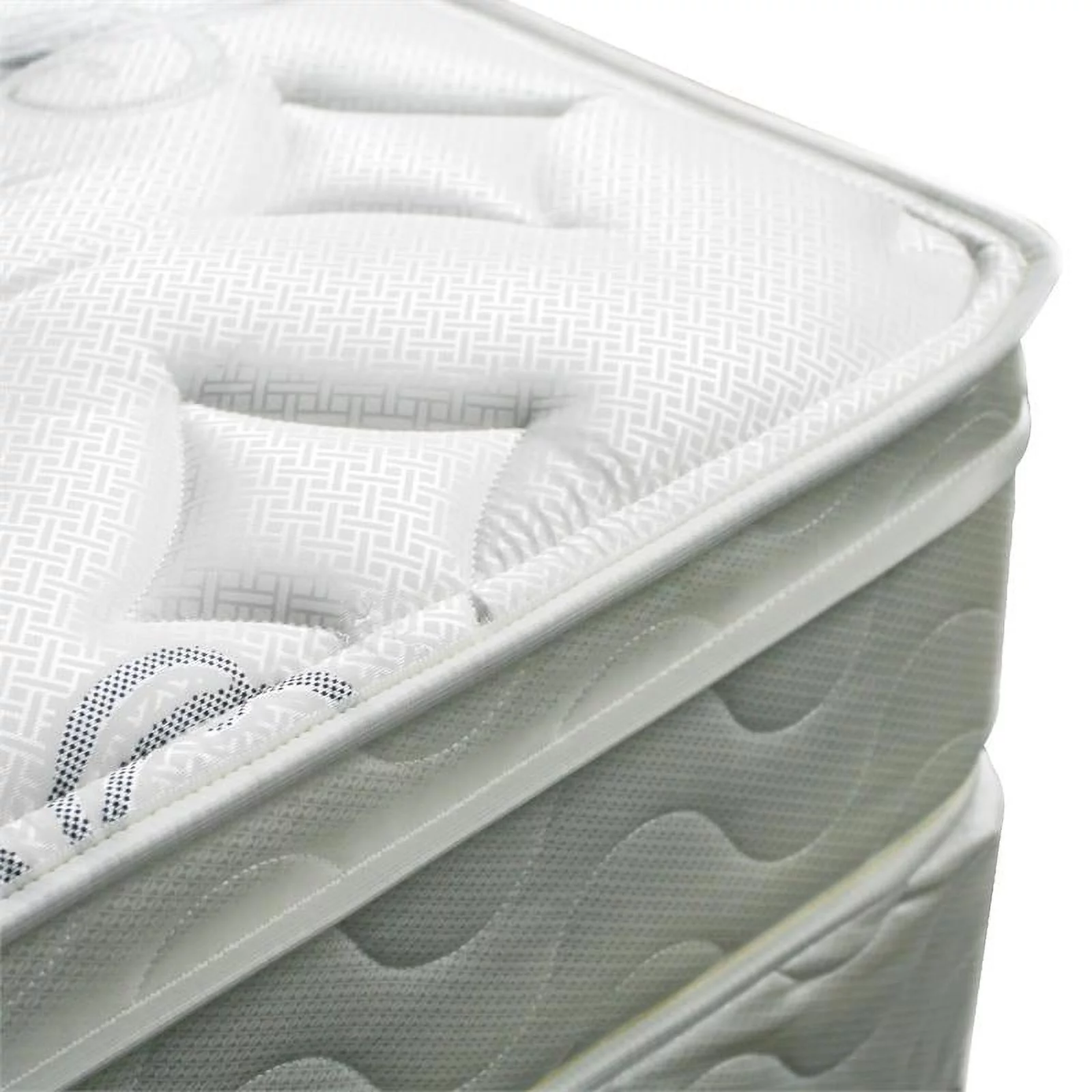 Furniture of America Kya Fabric 9-Inch Twin Euro Top Mattress in White