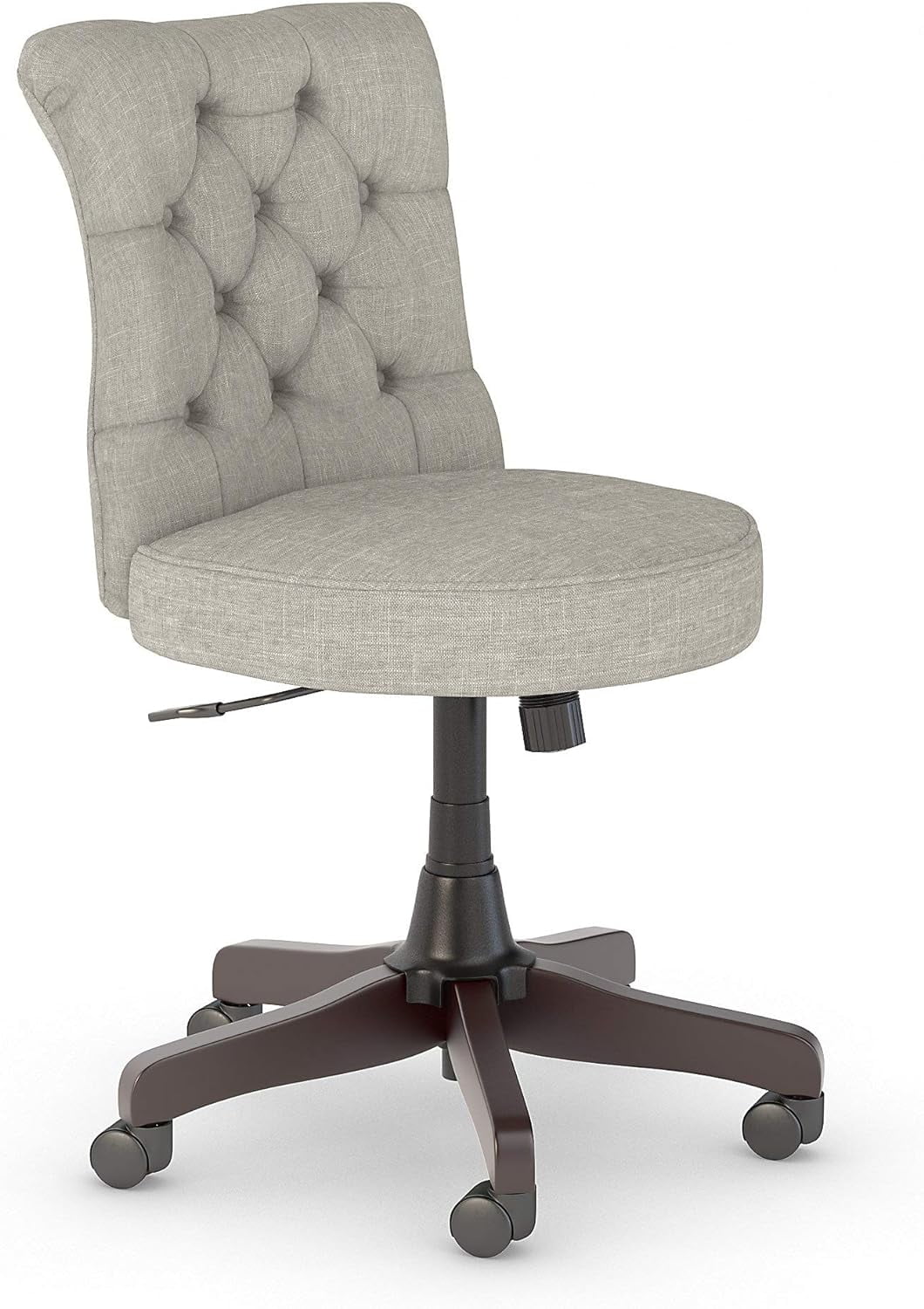 Key West Back Tufted Office Chair, Light Gray Fabric