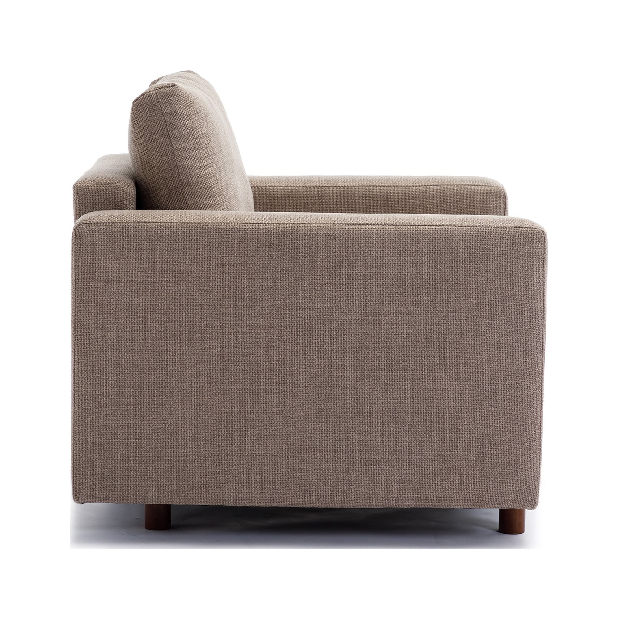 Single Seat Module Sofa Sectional Couch,Cushion Covers Non-removable and Non-Washable,Brown