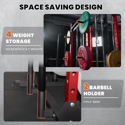 Smith Machine Home Gym with Aluminum Pulley Set - 2000lbs Capacity All-in-One Power Rack with Cable Crossover, Pull-Up Bar & Dip Station, Includes 18 Attachments, P107 Anvil