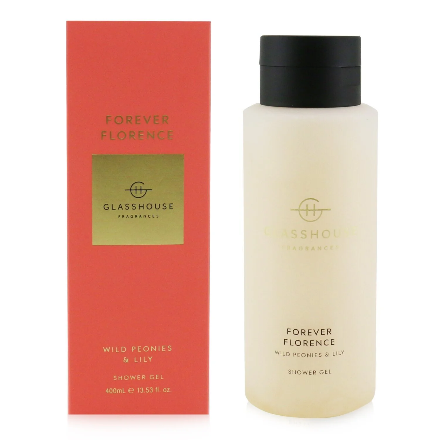 Glasshouse Shower Gel - Forever Florence (Wild Peonies & Lily)  400ml/13.53oz