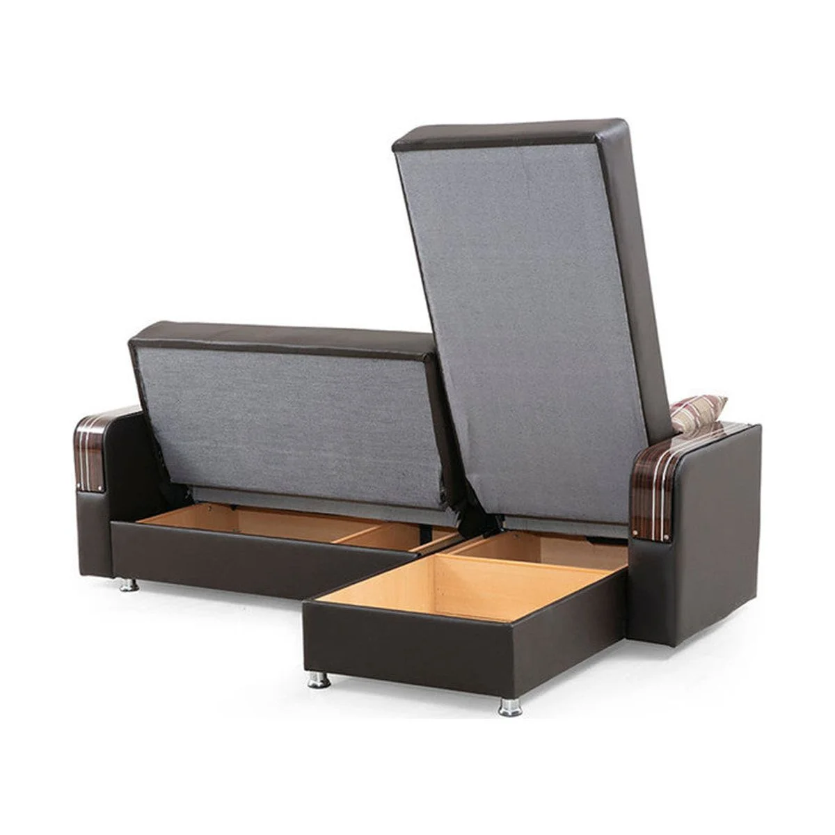 London Brown Reversible Sectional Sofa