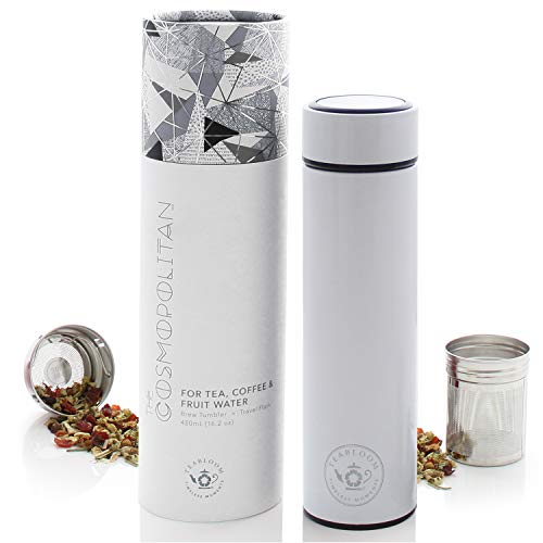 Teabloom - The ORIGINAL All-Brew Travel Tumbler & Thermos | OPRAH’s Favorite | 16oz/480ml Stainless Steel Insulated Water Bottle/Tea Flask/Cold Brew Coffee Mug