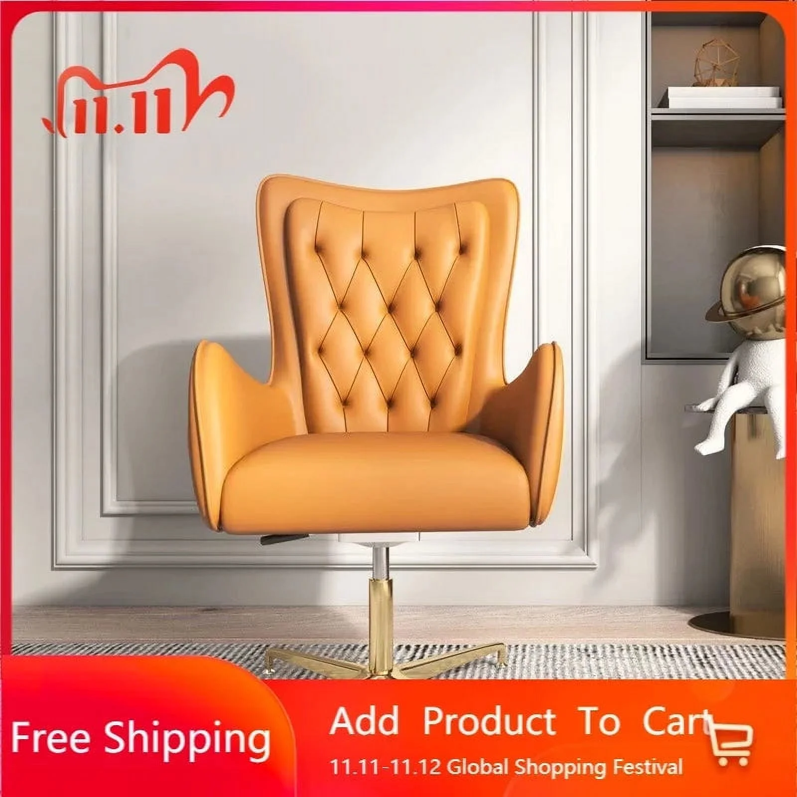 Design Mobile Desk Chair Computer Ergonomic Reading Throne Leather Chair Accent Portable Fishing Chaise Bureau Furniture T50BY