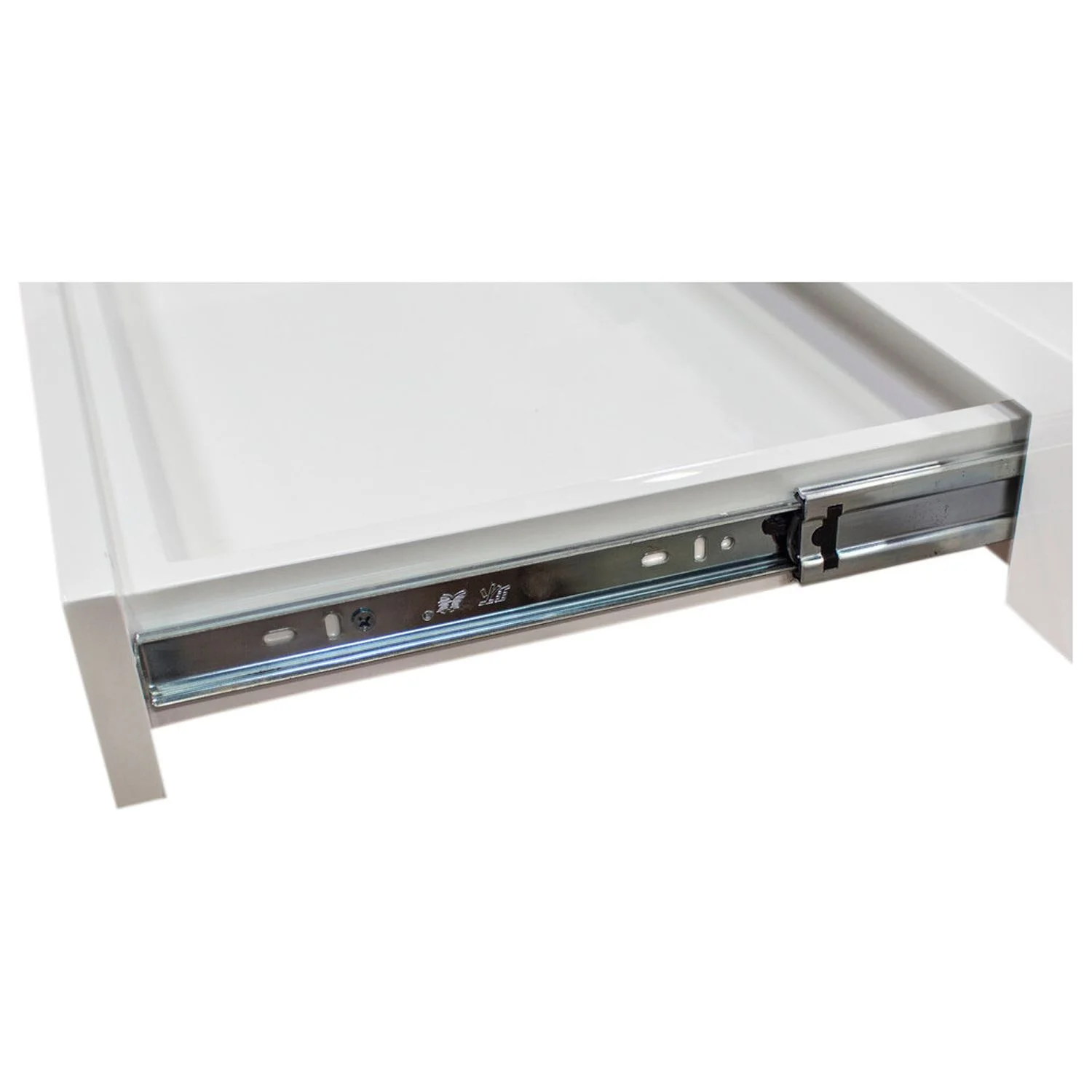 Best Master Modern Computer Desk with Stainless Steel Legs in White High Gloss