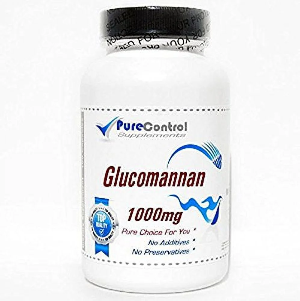Glucomannan 1000mg // 180 Capsules // Pure // by PureControl Supplements