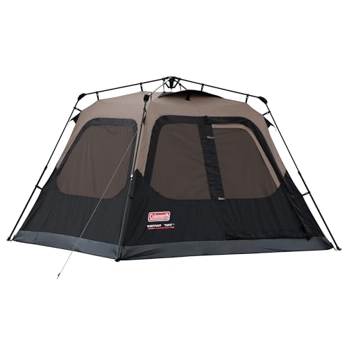 Coleman Instant Tent with 1-Minute Setup, 4/6/8/10 Person Tent with Pre-Attached Poles, Air Vent, & Carry Bag