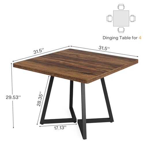 Tribesigns Square Dining Table for 2, 31.5