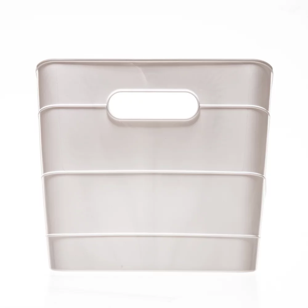 Mainstays Flexible Plastic Closet Bin, White, 4 pack