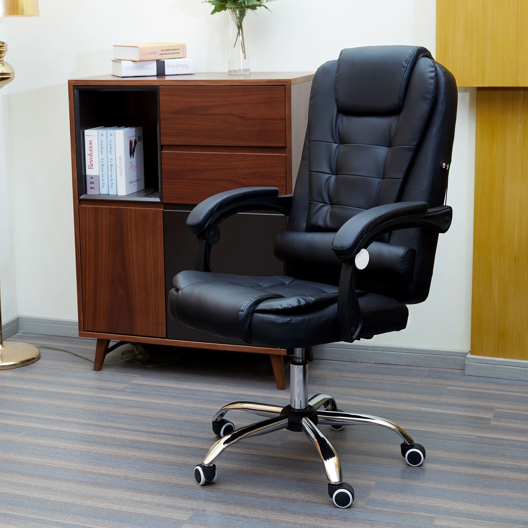Bestco Executive Office Chair with Recline & Massage Height Adjustable Home Desk Chair