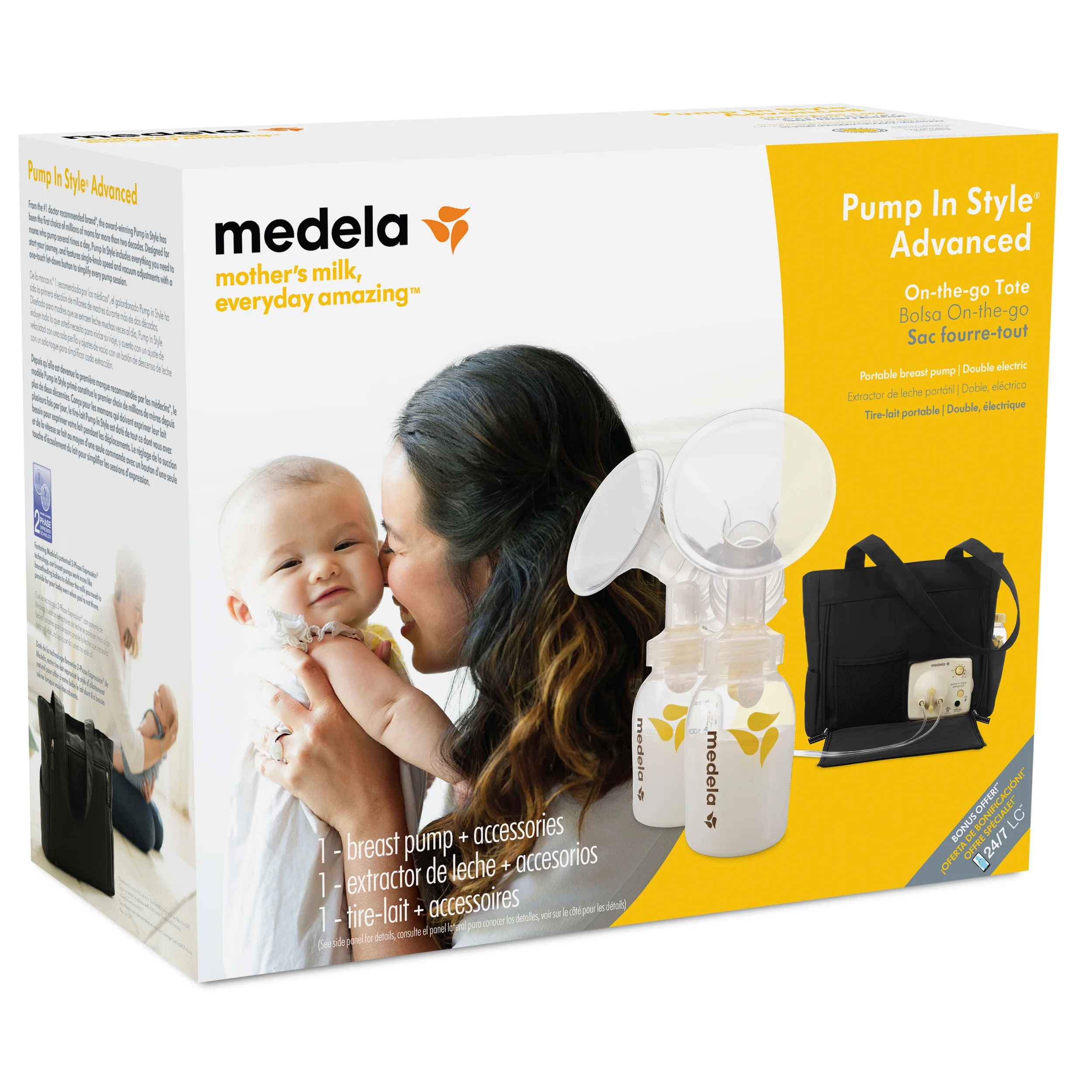 Medela Pump In Style Advanced Breast Pump with On-the-go Tote with International Adapter