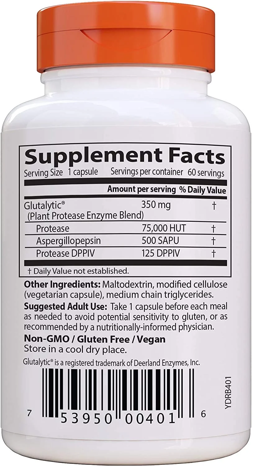 Doctor's Best Gluten Rescue with Glutalytic® - 60 Veggie Caps