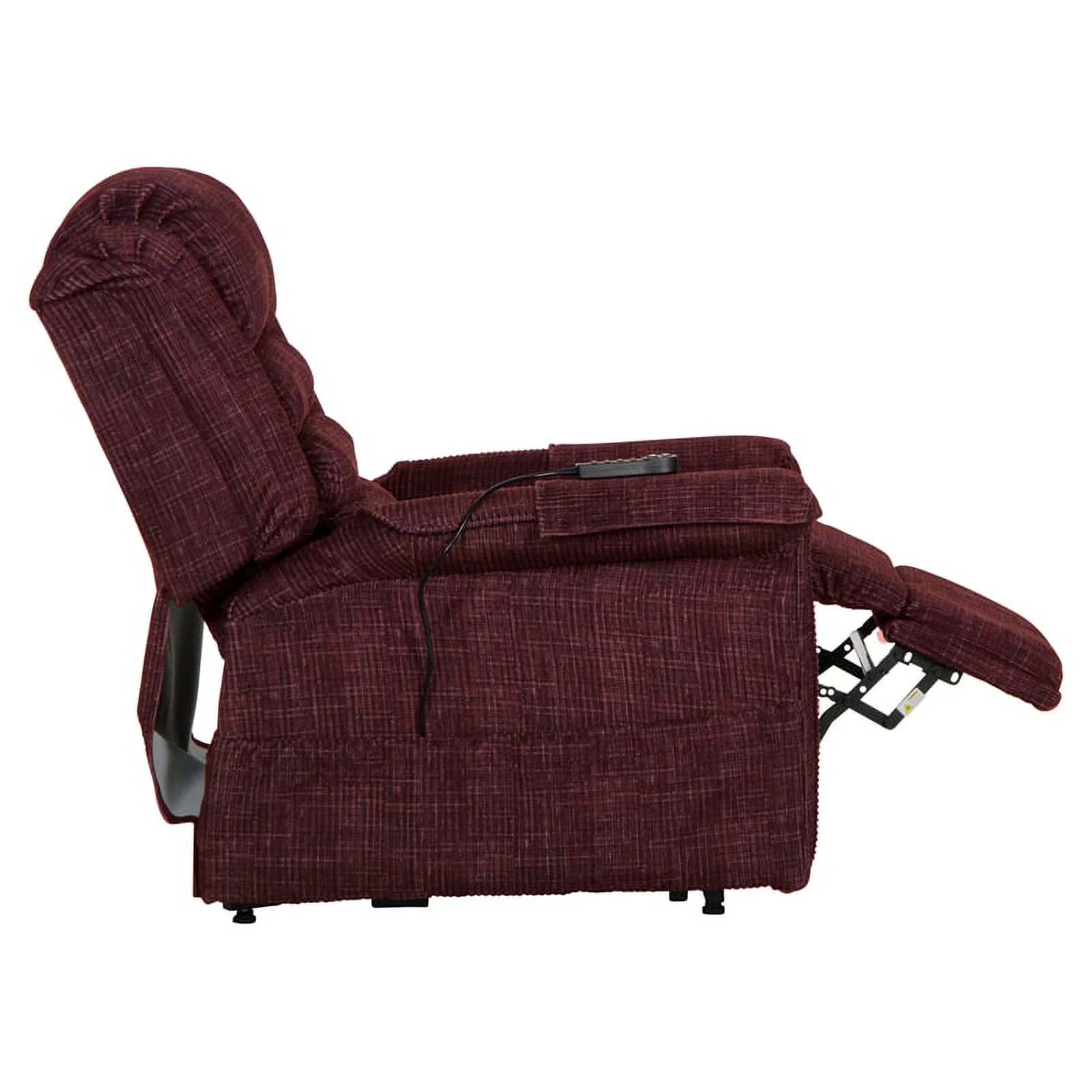Catnapper Buckner Power Lift Assist Recliner in Red Polyester Fabric