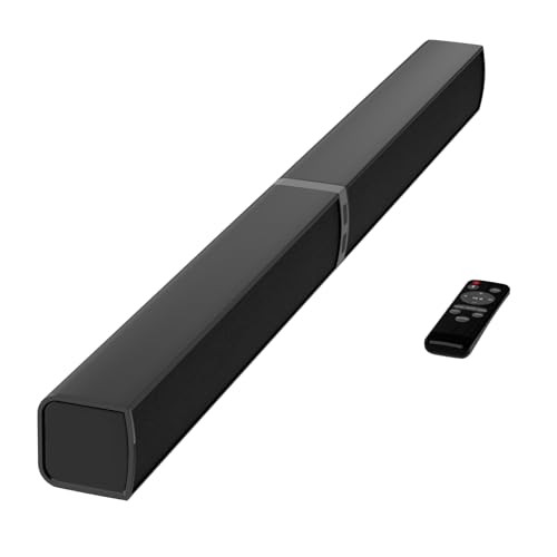 MZEIBO Sound Bar for Smart TV，80W Detachable Bluetooth Soundbar with Powerful Bass, 2-in-1 Home Theater Audio System, ARC/Optical/AUX Connectivity for TV/PC/Laptop/Game Console