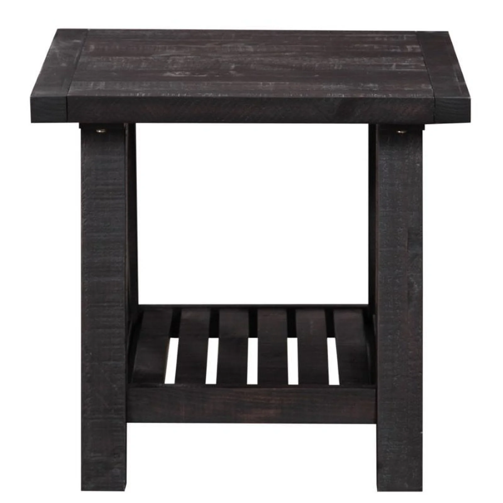 Bowery Hill Modern styled Black Finish Solid Wood Side Table
