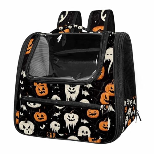 Halloween Pumpkin Pet Carrier Soft Sided Carrier for Small Medium Cats Dogs