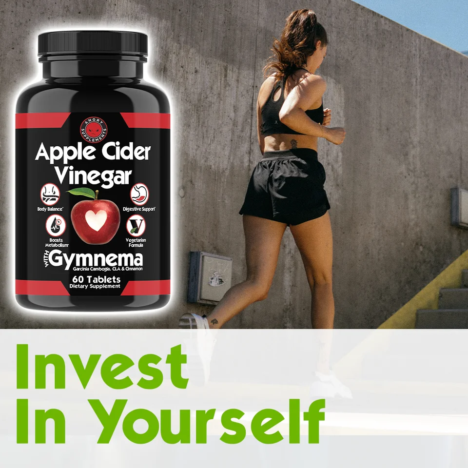 Weight Loss Apple Cider Vinegar w Garcinia Pills ACV & CLA Fat Burner - 60 Tablets