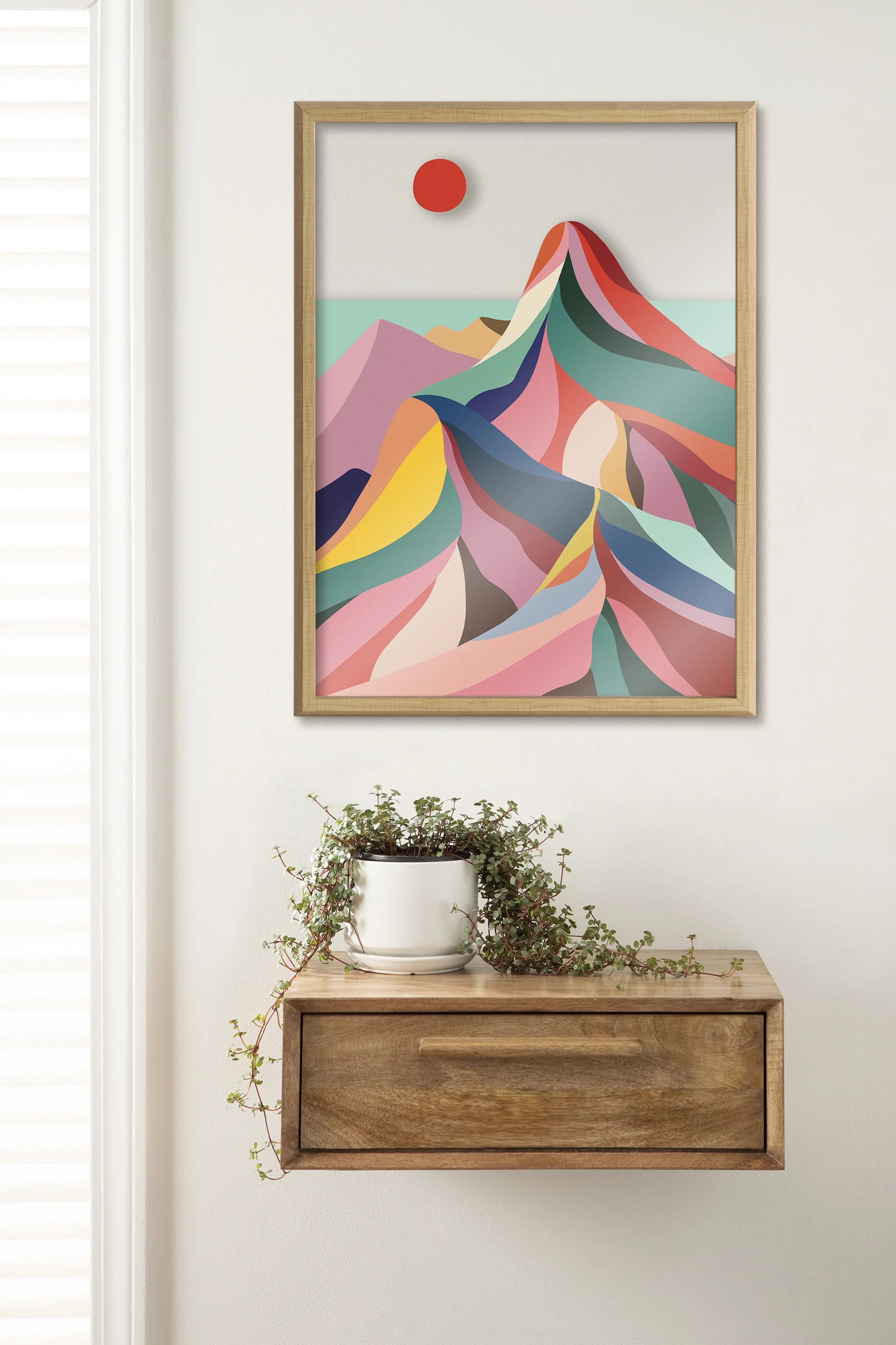 Blake MCM Mountains 18 in x 24 in Framed Painting Art Prints, by Kate and Laurel