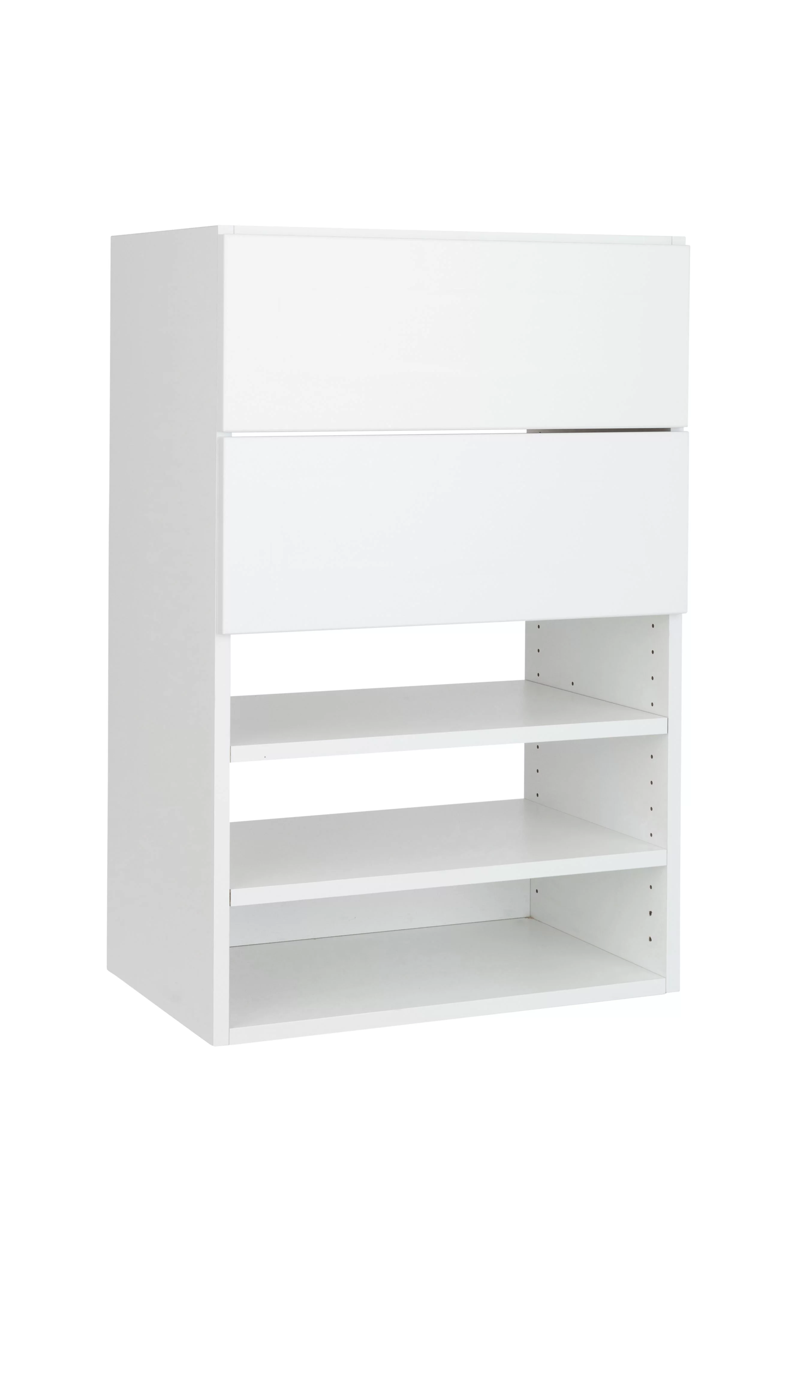 Modular Closets Vista Collection Short Tower with 2 Drawers (White, 25.5