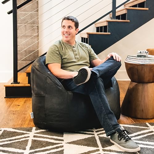 Big Joe Milano Lenox Denim Cobalt Beanbag Chair