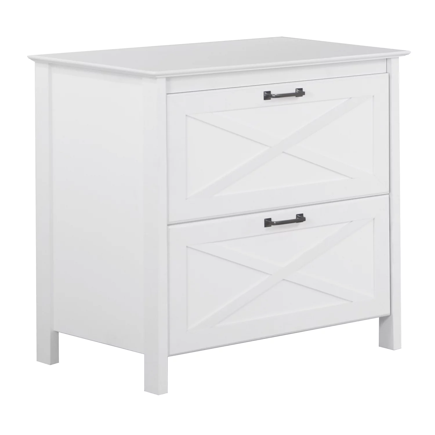 Saint Birch Liam Wood White 2-Drawer File Cabinet