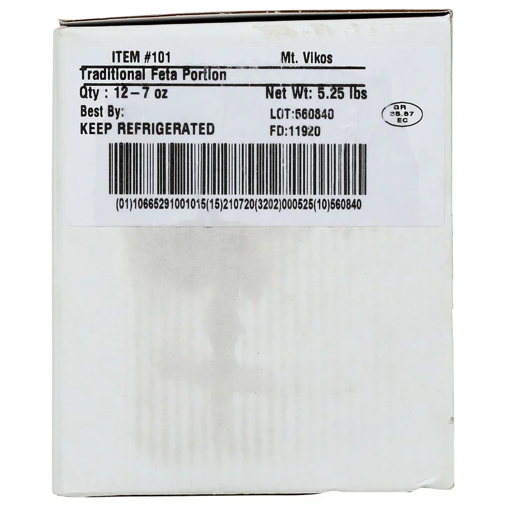 Mt Vikos Traditional Feta Cheese, 7 Ounce -- 12 per case.