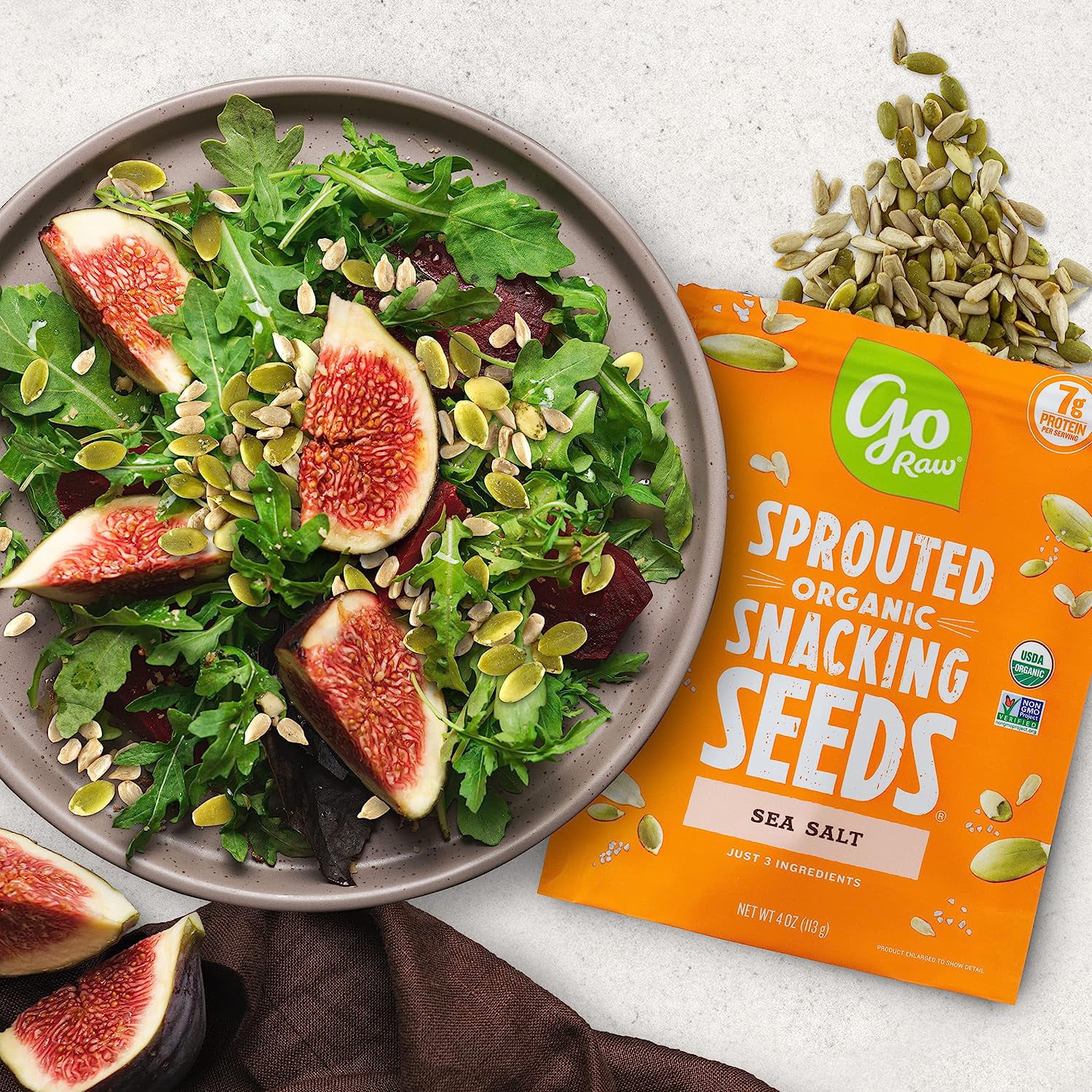 Go Raw - Seeds Snack Sea Salt, 4oz | Pack of 6