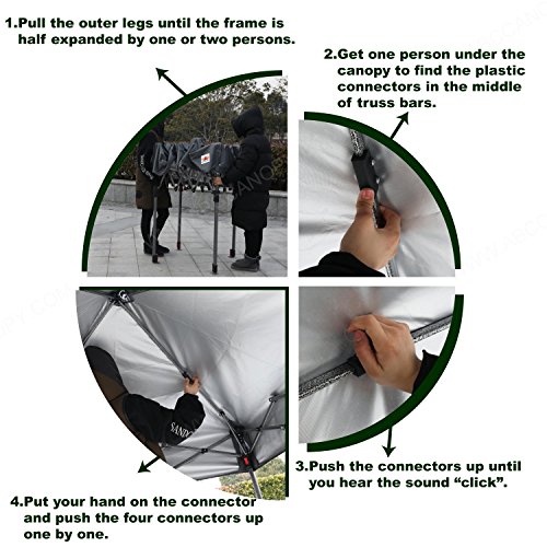 ABCCANOPY Pop Up Canopy - Outdoor Patio Portable Canopy Tent Heavy Duty for Backyard and Deck with 4 Sandbags(White, 10x10)