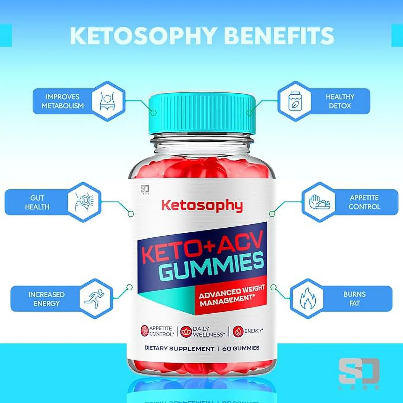 Ketosophy ACV Keto Gummies, Ketosophy Advanced Weight Loss Gummies (60 Gummies)