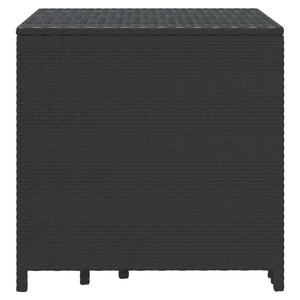 OWSOO Nesting Tables 3 pcs, Black Poly Rattan, Durable Material, Sturdy Steel Frame