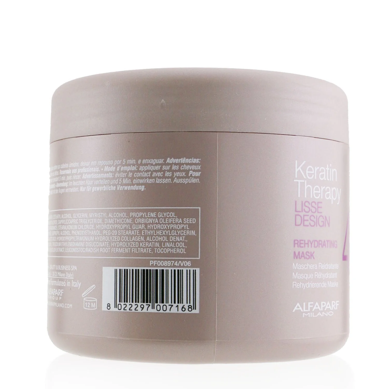 AlfaParf Lisse Design Keratin Therapy Rehydrating Mask (Salon Size)  500ml/17.63oz