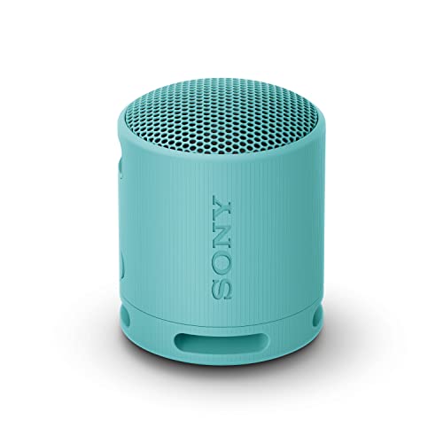 Sony SRS-XB100 Wireless Bluetooth Portable Lightweight Super-Compact Travel Speaker, Durable IP67 Waterproof & Dustproof Shower Speaker, 16 Hour Battery, Versatile Strap, & Hands-free Calling, Black