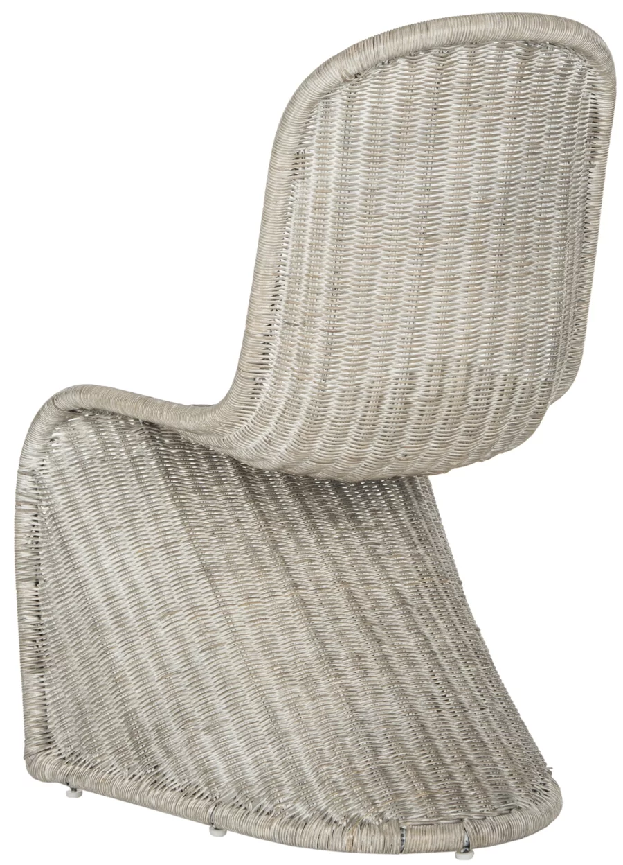 SAFAVIEH Tana Wicker Side Chair Antique / Grey