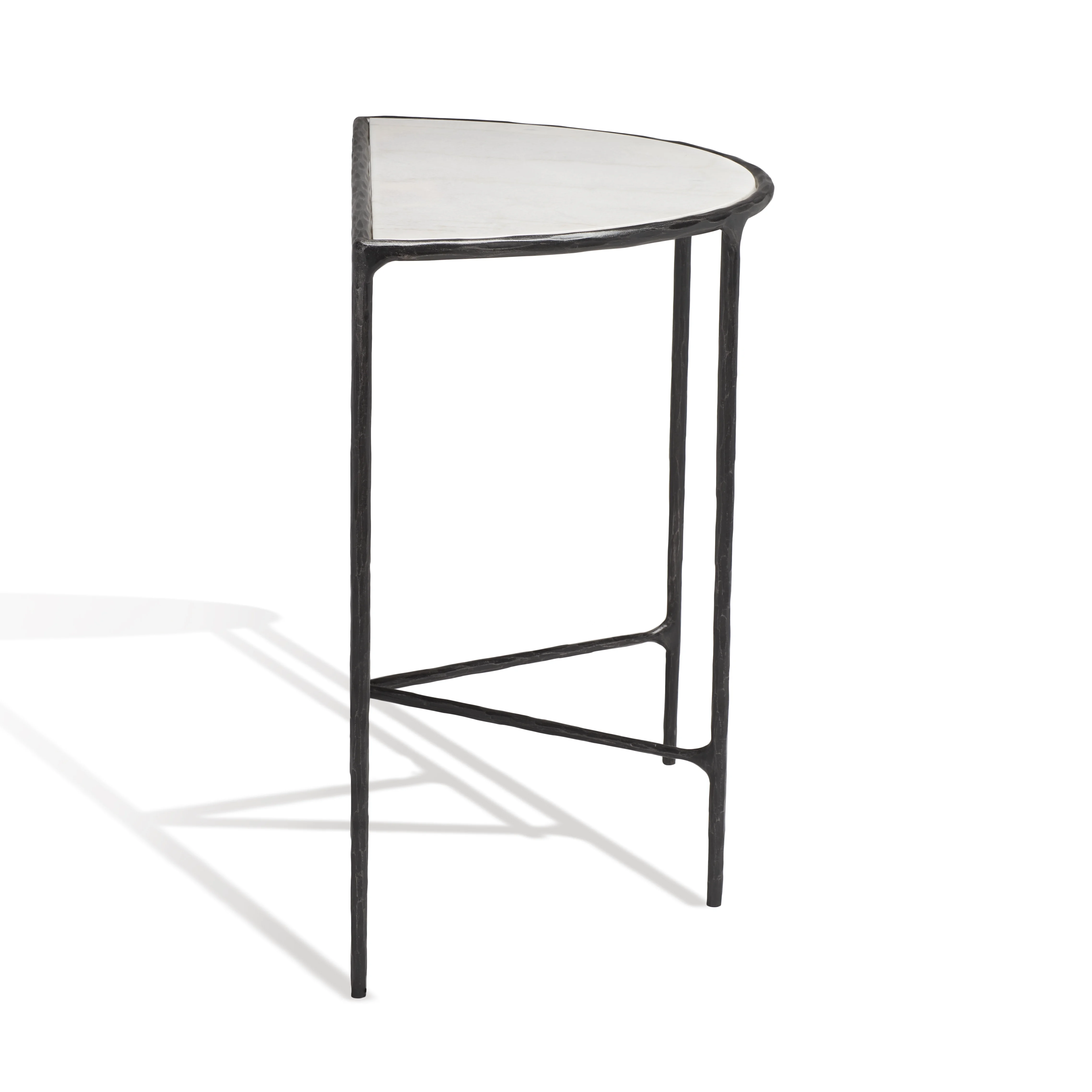 SAFAVIEH Couture Jessa Glam Metal Console Table, Black/White