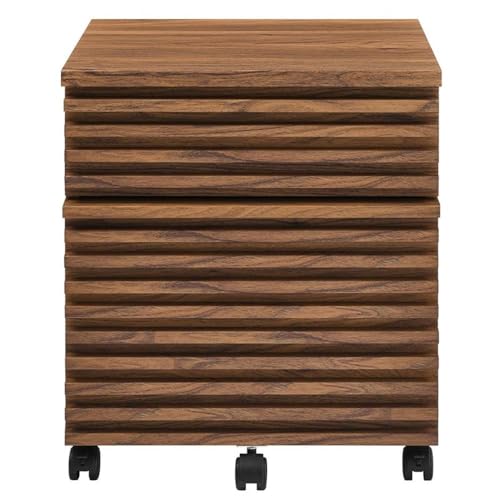 Modway EEI-5704-WAL Render Wood File Cabinet, Walnut
