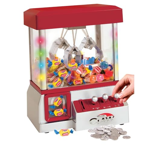Etna Mini Arcade Claw Machine Game with Lights & Sounds, 14 Inch x 10 Inch, Red
