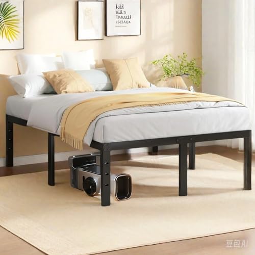 UNITED FLAMES 12 Inch Full Metal Bed Frame - Heavy Duty Platform Bed Frame with Under Bed Storage, No Box Spring Needed, Easy Assembly (12, Full)