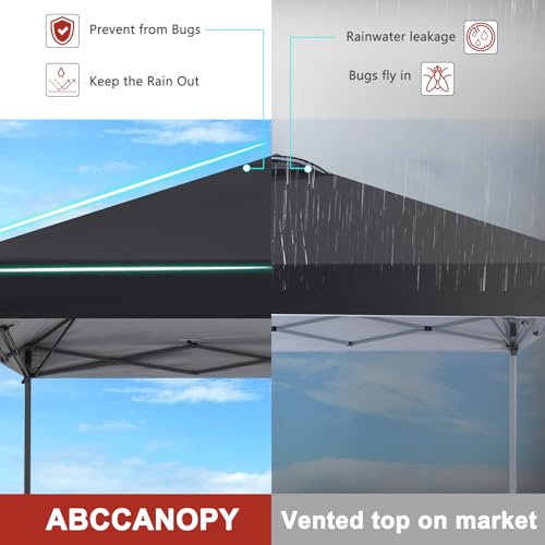 ABCCANOPY Pop Up Canopy - Outdoor Patio Portable Canopy Tent Heavy Duty for Backyard and Deck with 4 Sandbags(White, 10x10)