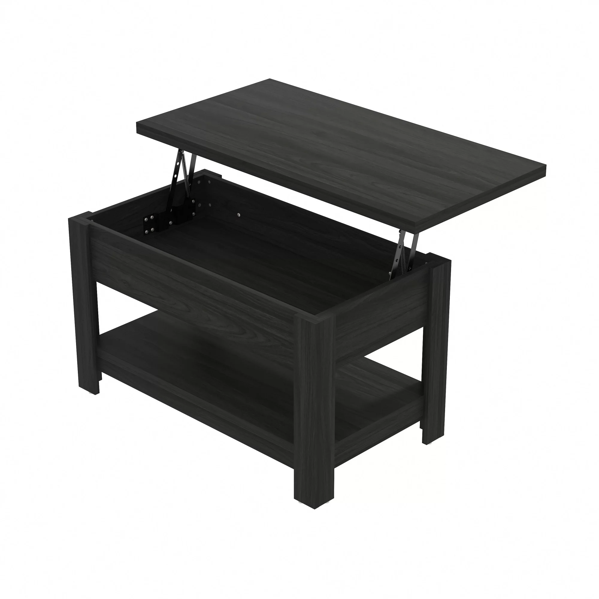 Hillsdale Coover Wood Rectangle Lift Top Coffee Table, Black