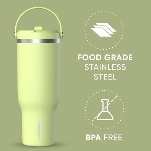 Hydrapeak Nomad 24 oz Tumbler with Handle and Straw Lid, Leakproof, Double Insulated, 24oz Cup Stainless Steel (Blush)