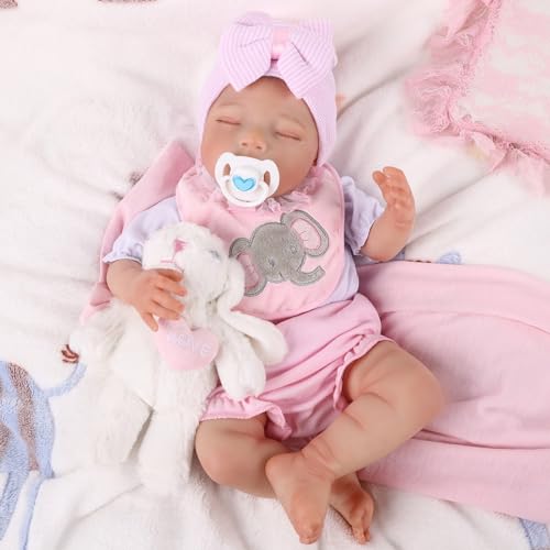 BABESIDE Lifelike Reborn Baby Dolls Boy - 17-Inch Baby Soft Body Realistic-Newborn Baby Doll Silicone Full Body Vinyl Real Life Baby Dolls with Toy Accessories