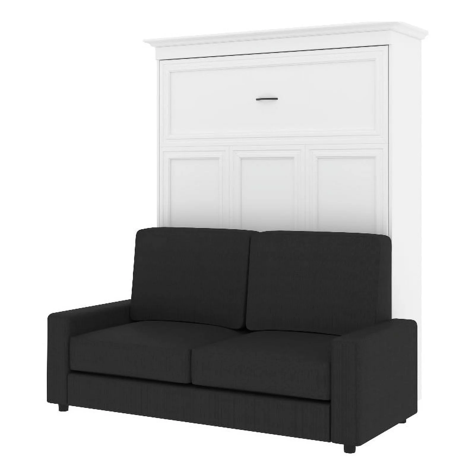 Atlin Designs 4 Piece Queen Wall Bed Set in White and Gray