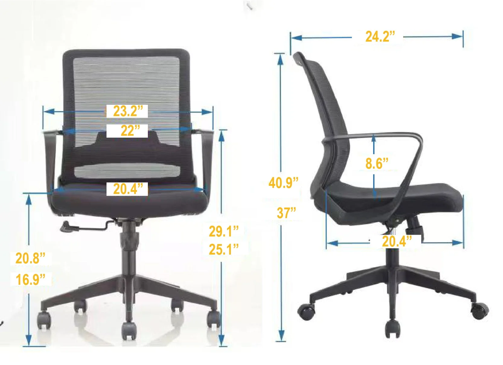 Ergo Flex Mesh Office Chair - Black
