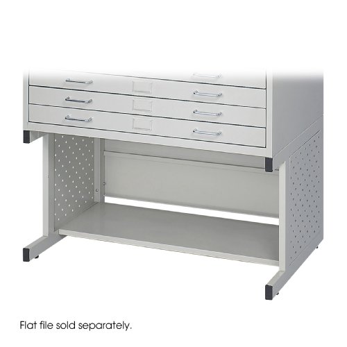 Safco Products 4969LG Facil Steel Flat File, 5 Drawer Metal Cabinet, Small (Optional Base Sold Separately), Light Gray