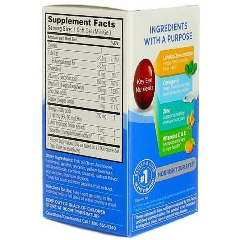 Ocuvite Adult 50+ Eye Vitamin & Mineral Softgels 50 ea (Pack of 4)