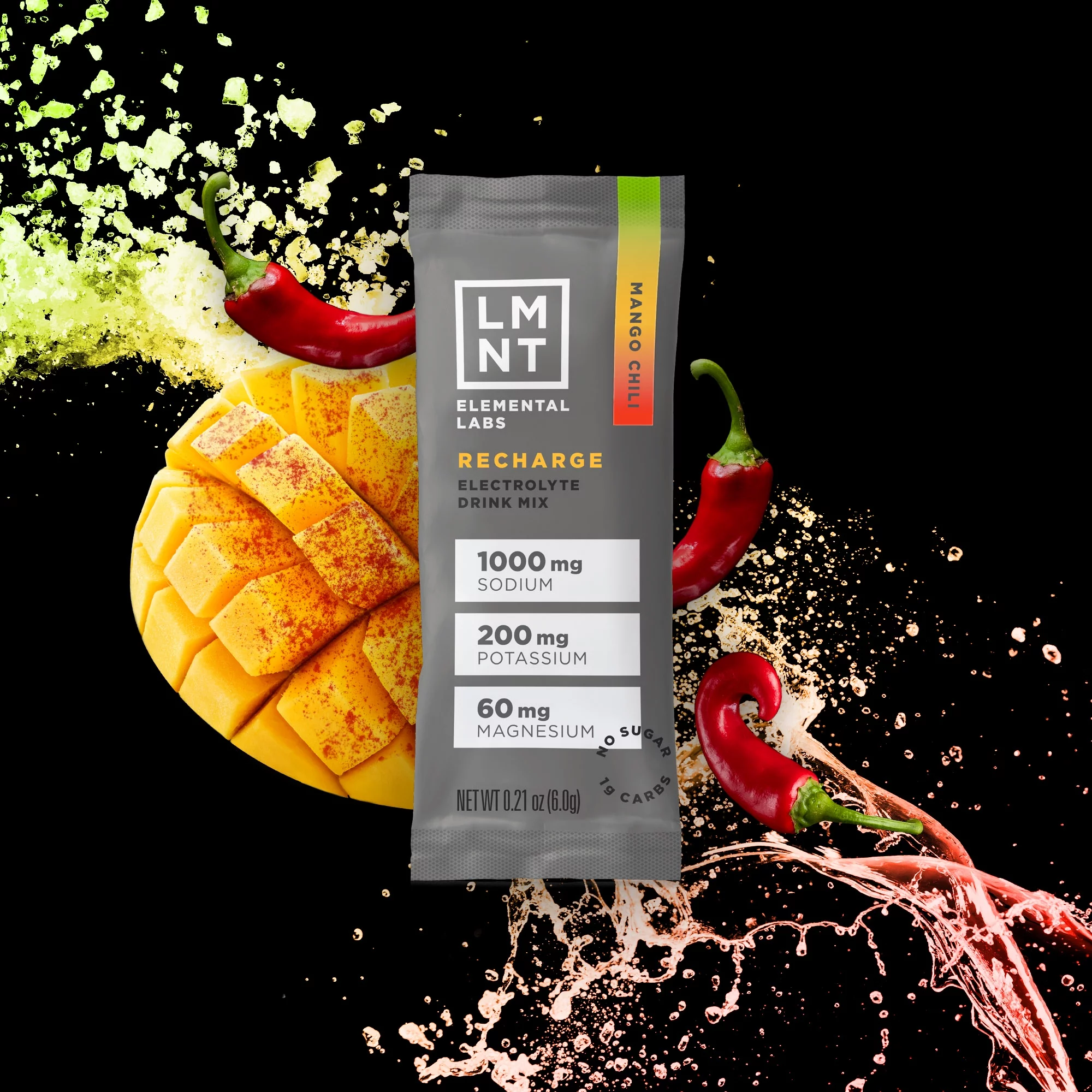 LMNT Electrolyte Drink Mix | Hydration Powder | Keto & Paleo | No Sugar, No Artificial Ingredients | Mango Chili | 30 Stick Packs