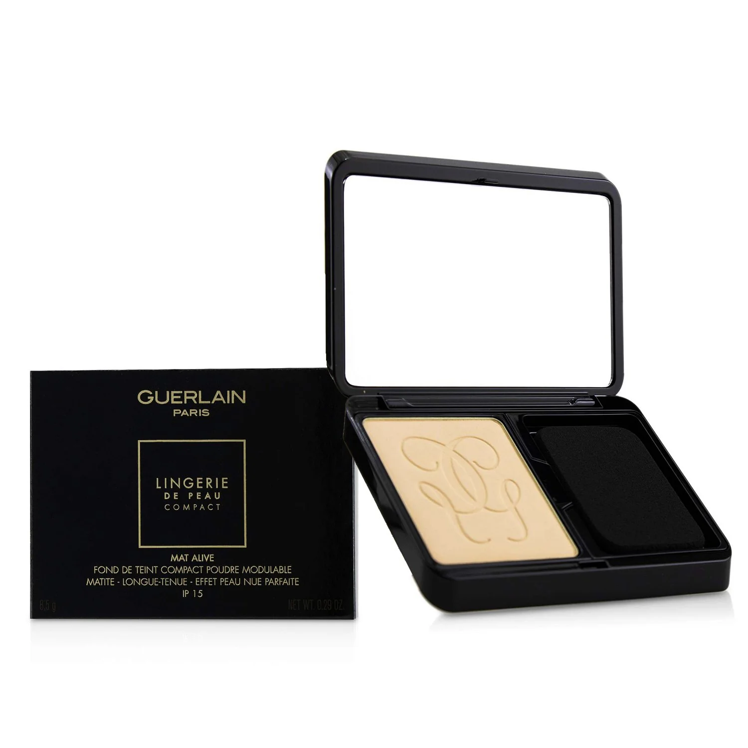Guerlain Lingerie De Peau Mat Alive Buildable Compact Powder Foundation SPF 15 - # 02N Light  8.5g/0.29oz