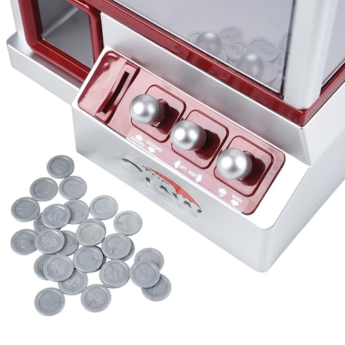Etna Electronic Mini Claw Machine for Kids, Mini Candy Prize Dispenser Arcade Game with Sound, 30 Tokens, 10