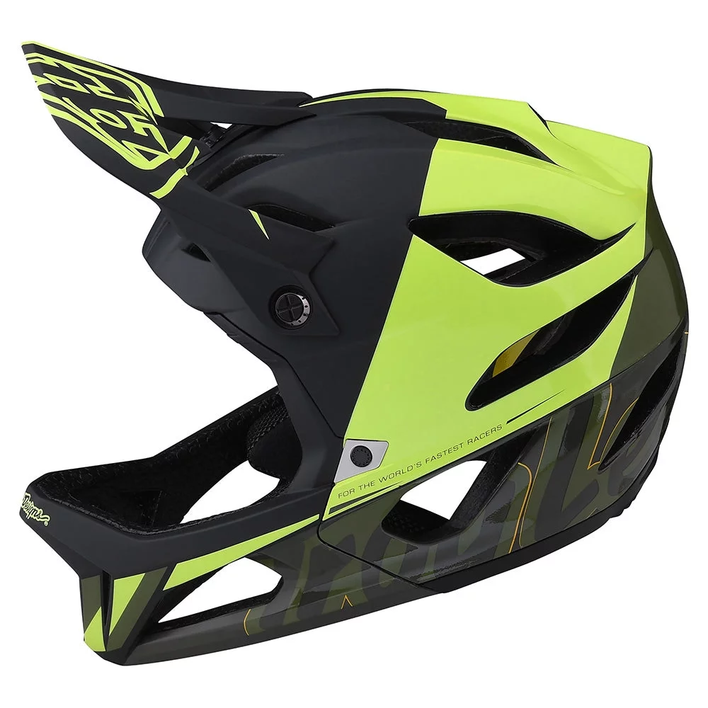 SALE! Troy Lee Designs Stage Nova Glo Yellow Bicycle MTB BMX Helmet- Adult XS/SM