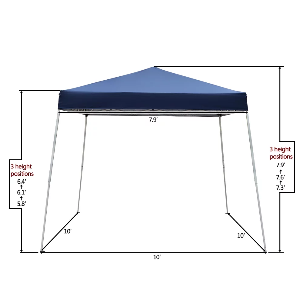 Ktaxon 10ft x 10ft Base/8ft x 8ft Top  Ez Pop up Anti Uv Patio Tent Folding Gazebo Backyard Canopy Sun Shade